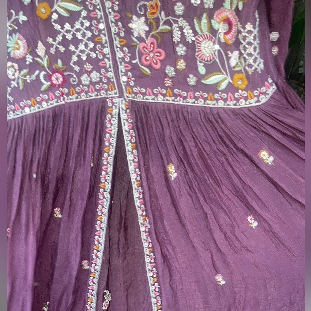 Purple Floral beaded blessed dress💖🐇